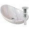 Novatto Carrera White Marble Slipper Vessel Sink and Chrome Umbrella Drain NOSV-CWSCH - alternate 1